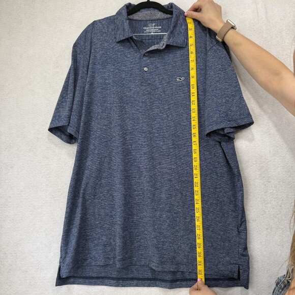 Vineyard Vines Polo Shirt Mens XL Blue Performance Stretch Golf Athletic 2020 - Picture 1 of 7